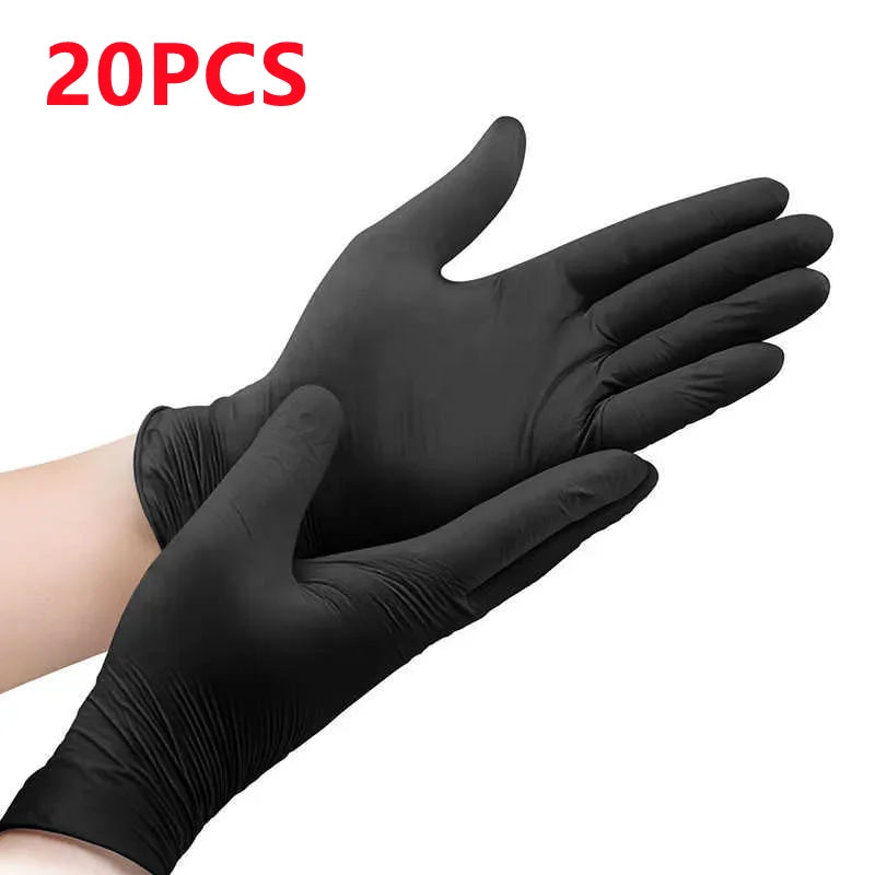 20/50/100PCS Black Nitrile Gloves Disposable Latex Free Household Gloves for Kitchen Cleaning Industrial Beauty Tattoo Gloves
