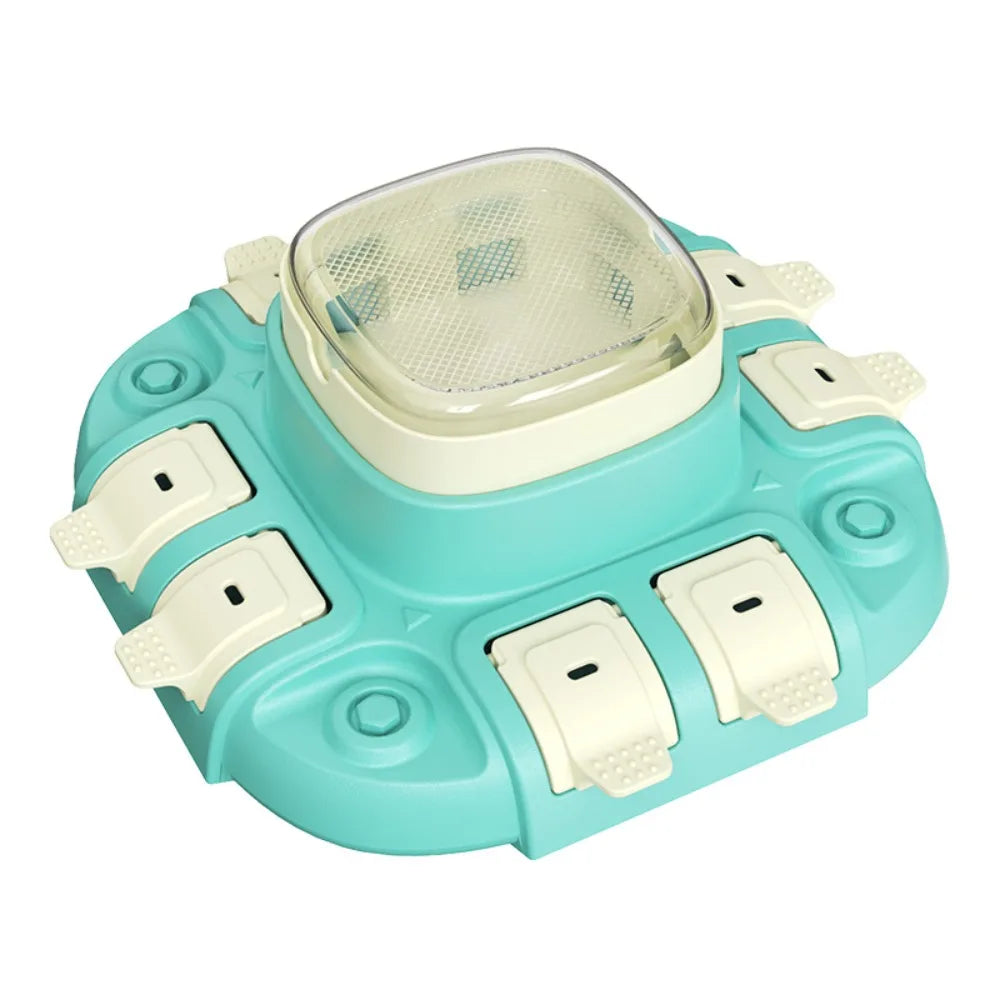 Dog educational toys, suitable for small/large dogs, slow feeder with button, 2 in 1, eliminates boredom, hidden food dog bowl