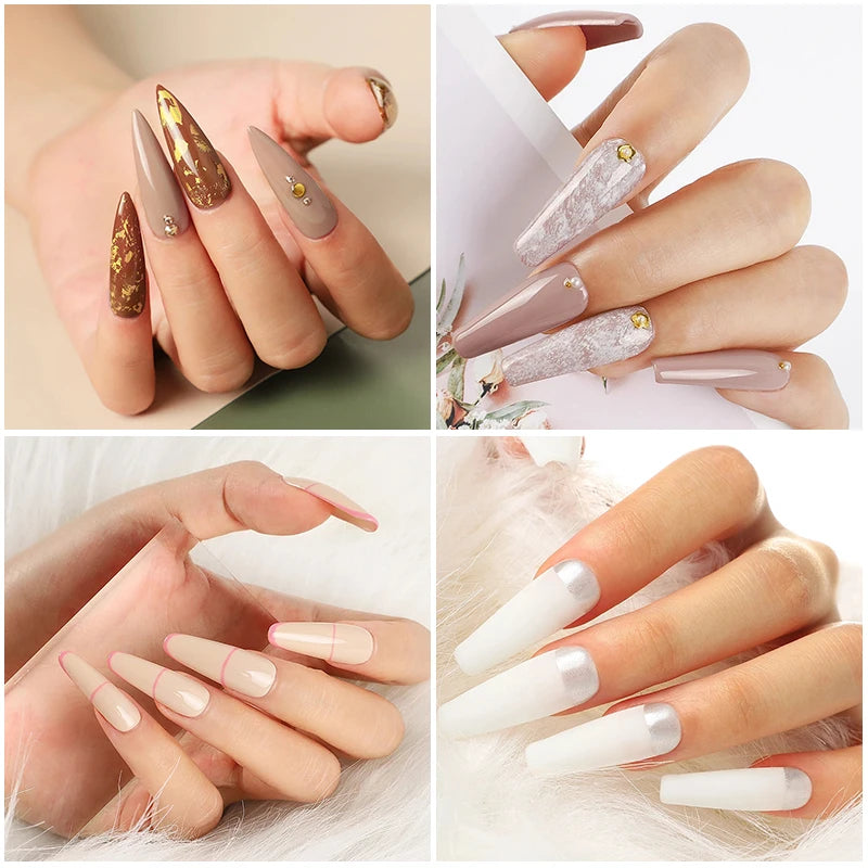 Gel Nail Polish Set With UV Nail Lamp Poly Extension Nail Gel Kit Semi Permanent Gel Varnish Set Professional Nail Art Tools Kit