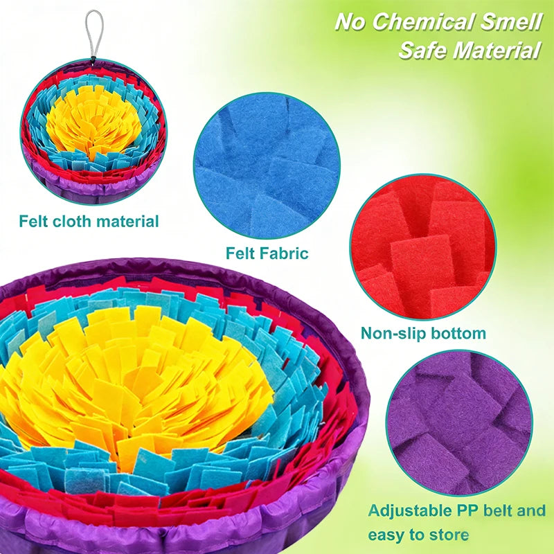 Pet Snuffle Mat Indoor Dog Training Snuff Mat for Cats Dogs Stress Relief and Slow Feeding Mat Washable Dog Toy Pet Supplies