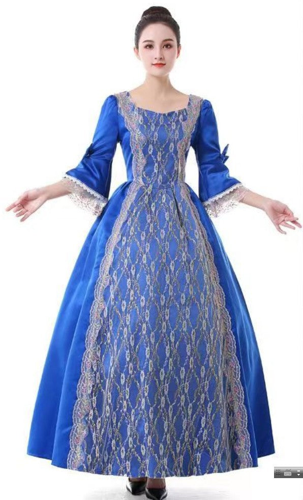 Halloween Cosplay Costumes for Adult Woman Palace Court Medieval Renaissance Retro Gothic Princess Victorian Ball Dress S-5XL