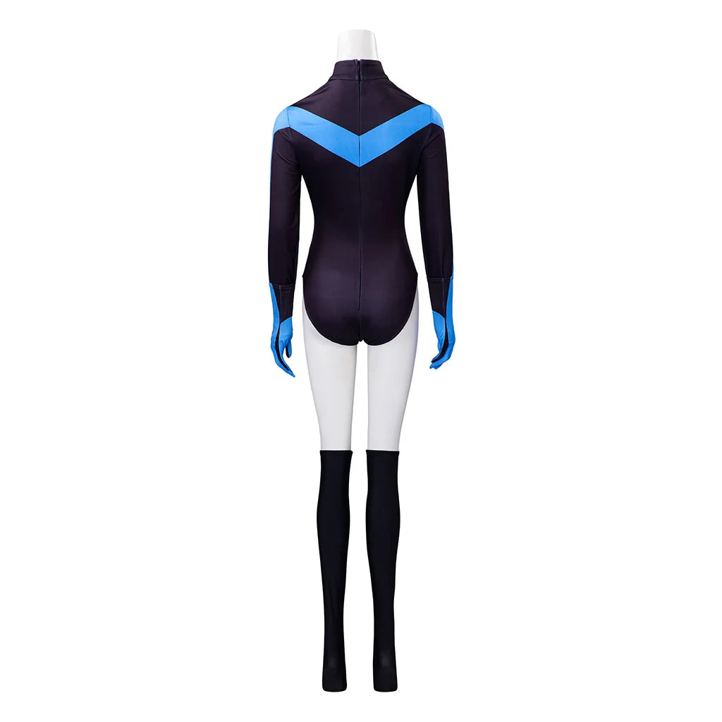 Halloween Female Wing Cosplay Costume Sexy Jumpsuit With Gloves Stockings Full Set Adult Superhero Suit