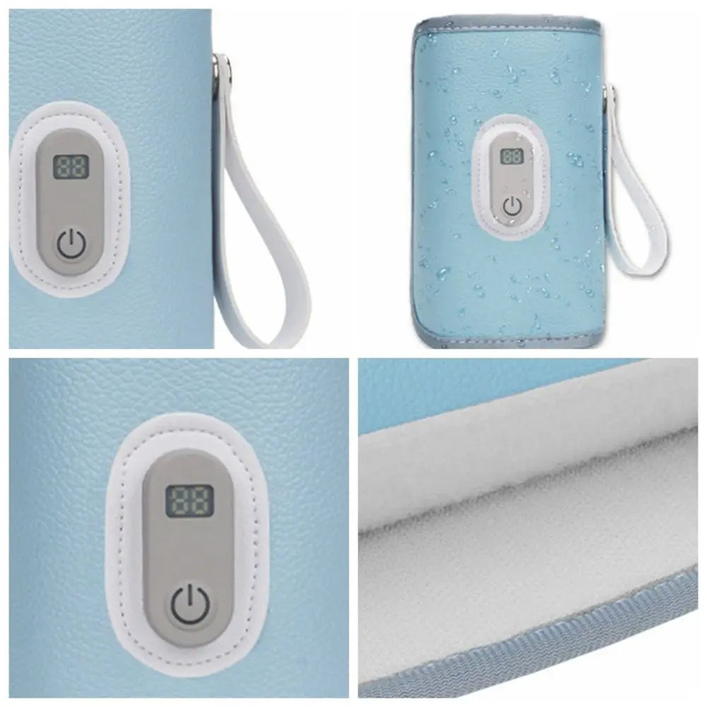 Digital Baby Bottle Warmer 5 Levels Type-C Milk Bottle Insulation Cover LED Display Heating Bottle Thermal Heater Infants