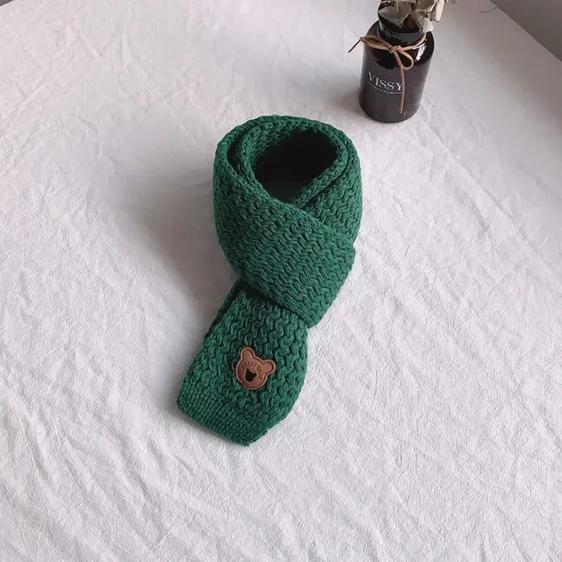 Christmas Toddler Scarf Winter Warm Baby Neck Warmer Fleece Lined Windproof Kids Unisex Scarf Cute Korean Style Festival Gift