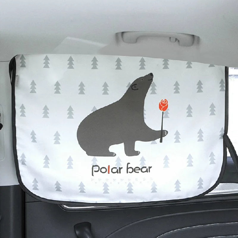 Car Magnetic Curtain In The Car Window Sunshade Cover Cartoon Universal Side Window Sunshade UV Protection For Baby Children