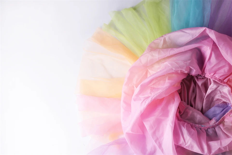 Cheap Top Quality Summer Fancy Baby Girl Fairy Rainbow Tutu Dress Halloween Cosplay Elf Princess Carnival Infant Party Ball Gown
