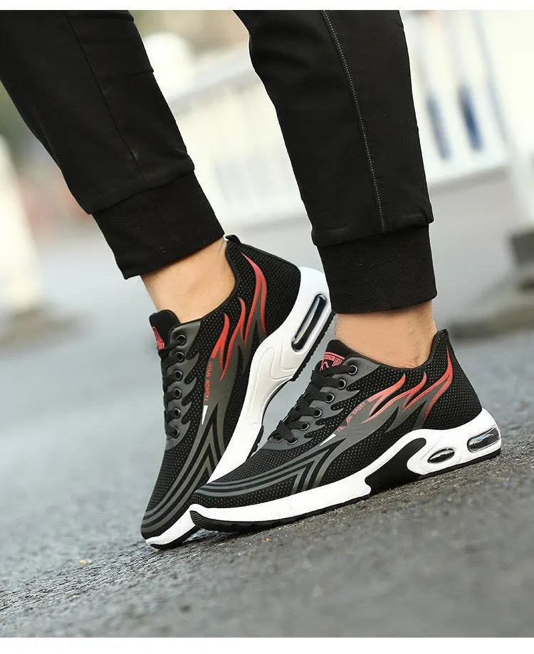 Men's Sport Shoes New Lightweight Comfortable Fashionable Casual Running Shoes Suitable for Youth Thick Bottom Running Style