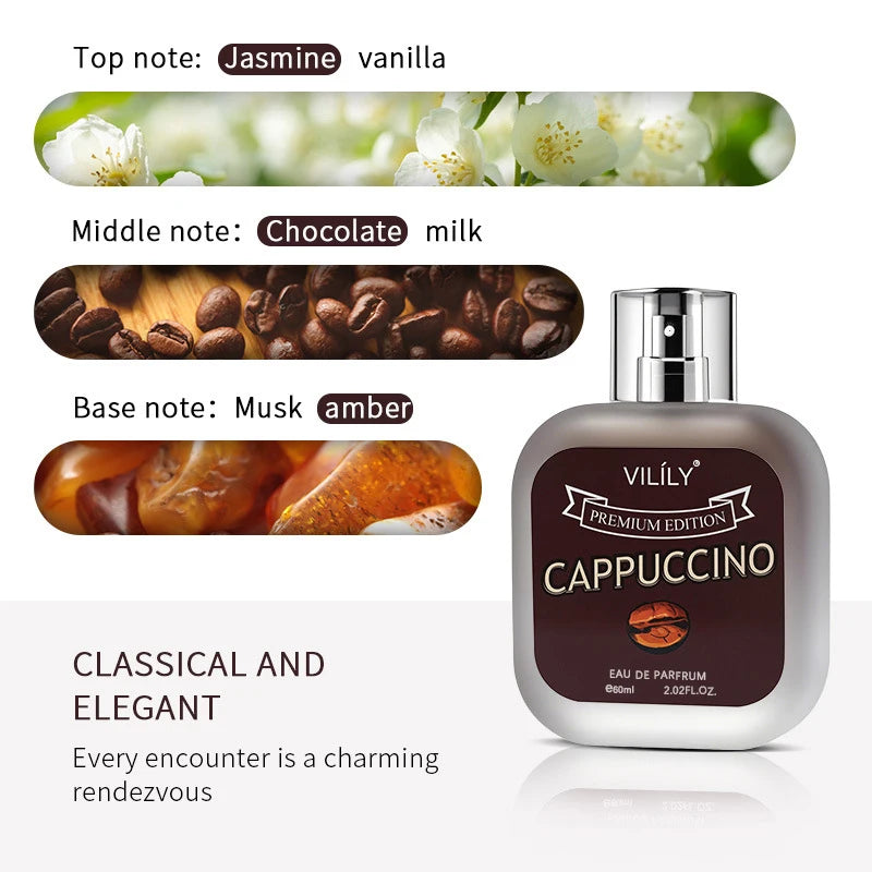 Coconut Vanilla Chocolate Milk Coffee Cream Men Perfume Spray,Fruity Floral Gourmand Notes Unisex Scent,Musk Fragrance Mist