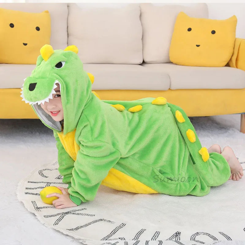 Kigurumi Onesie Kids Unicorn Pajamas For Children Animal Cartoon Blanket Sleepers Baby Costume Winter Boy Girl Licorne Jumspuit