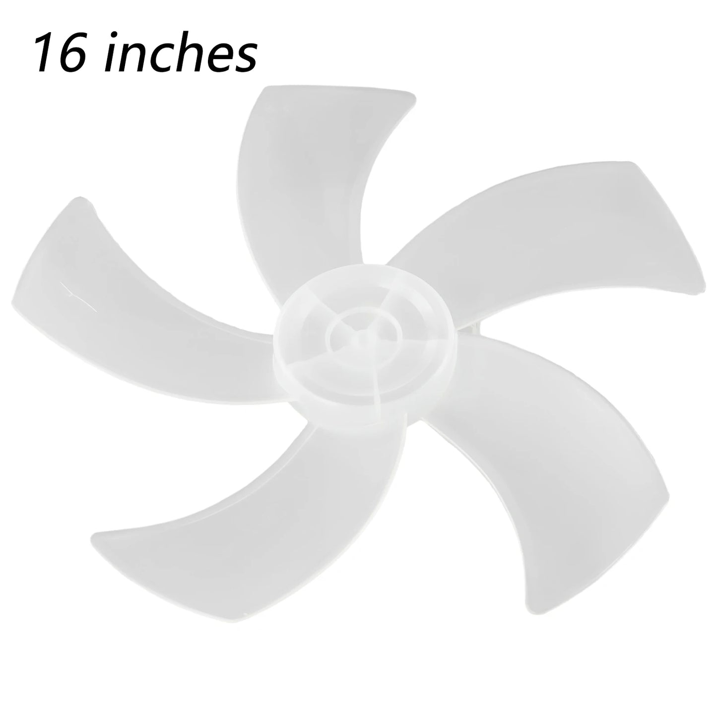 Replacement Fan Blade for 16 Inch Household Stand or Desk Fans 5 Leaves Plastic Blade with Nut Cover Offering Use