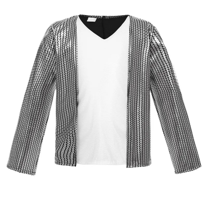 Boy Michael Jackson Billie Jean Cosplay Black Suit Dance Disco Halloween Fancy Dress Up 80s Pop King Costume for Kids