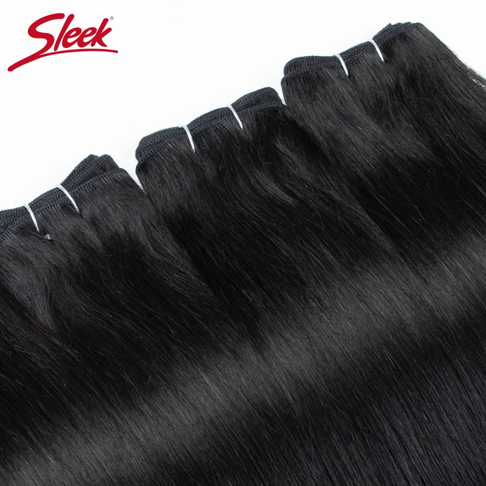 Sleek Peruvian Straight Human Hair Double Drawn Natural Human Hair Weave Bundles Natural Brown #27 #613 Remy Human Hair Bundle