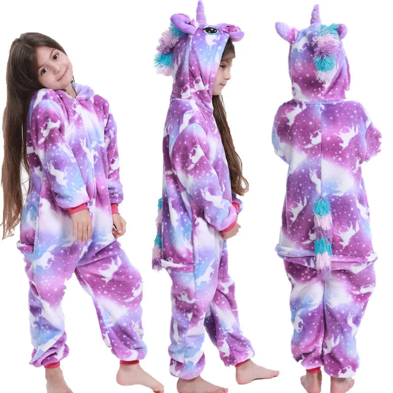 Kigurumi Onesie Kids Capybara Pajamas For Children Christmas Blanket Sleepers Baby Costume Winter Boy Girl Cat Jumspuit