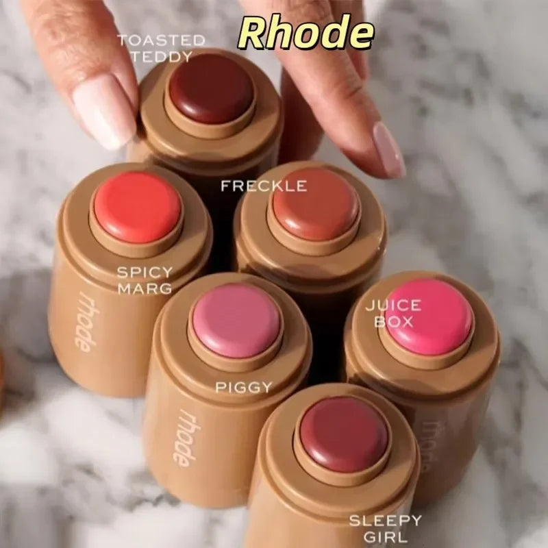 Rhode Skin Pocket Blush Stick Lip Cheek Hydrating Stick Natural Rouge Powder Blusher Cream Lipstick Cheek Teacup Candy Color