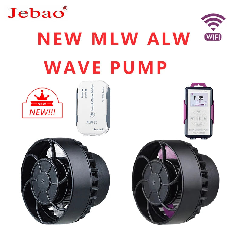 Jebao ALW MLW-5 MLW-10 MLW-20 MLW-30 Series smart Wave Pump with Wifi LCD Display Controller Wave ball Fish Tank Aquarium marine
