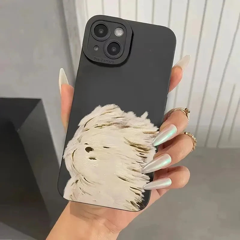 Cartoon Dog Puppy Phone Case For iPhone 17 16e 16 15 14 13 12 11 Mini Air Pro Max X XR XSMax 8 7 6 Plus Soft Silicone Back Cover