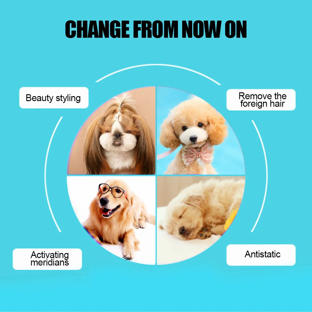 For Cat Dog Hair Remover For Cat Grooming Tool Easy Deshedding Brush For Long Small Hair Dog Pet Hair Comb Double-Sided