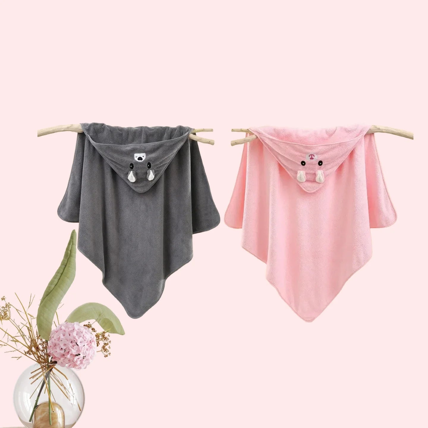 Coral Fleece Baby Bath Towels Soft Newborn Hooded Towel Blanket Cute Toddler Bathrobe Warm Sleeping Swaddle Wrap for Boys Girls