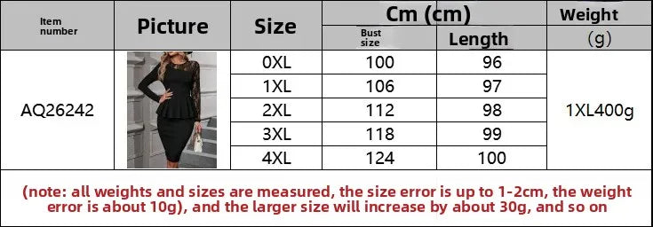 Plus Size Elegant Oversized Midi Dress Lace Splicing Blouse Style Pleated Hemline Fashionable Women's Clothing plus Size Dresses