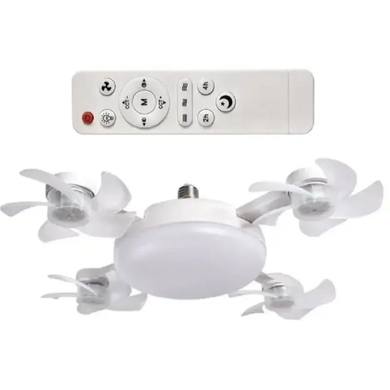 AT28-Fan Light 2-In-1 Drone Design Ceiling Fan Light 60W With Remote Control For Entrance Hall Family Corridor Living Room