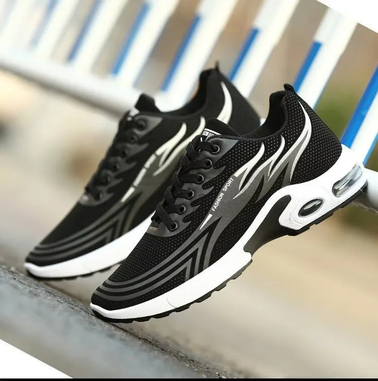 Men's Sport Shoes New Lightweight Comfortable Fashionable Casual Running Shoes Suitable for Youth Thick Bottom Running Style