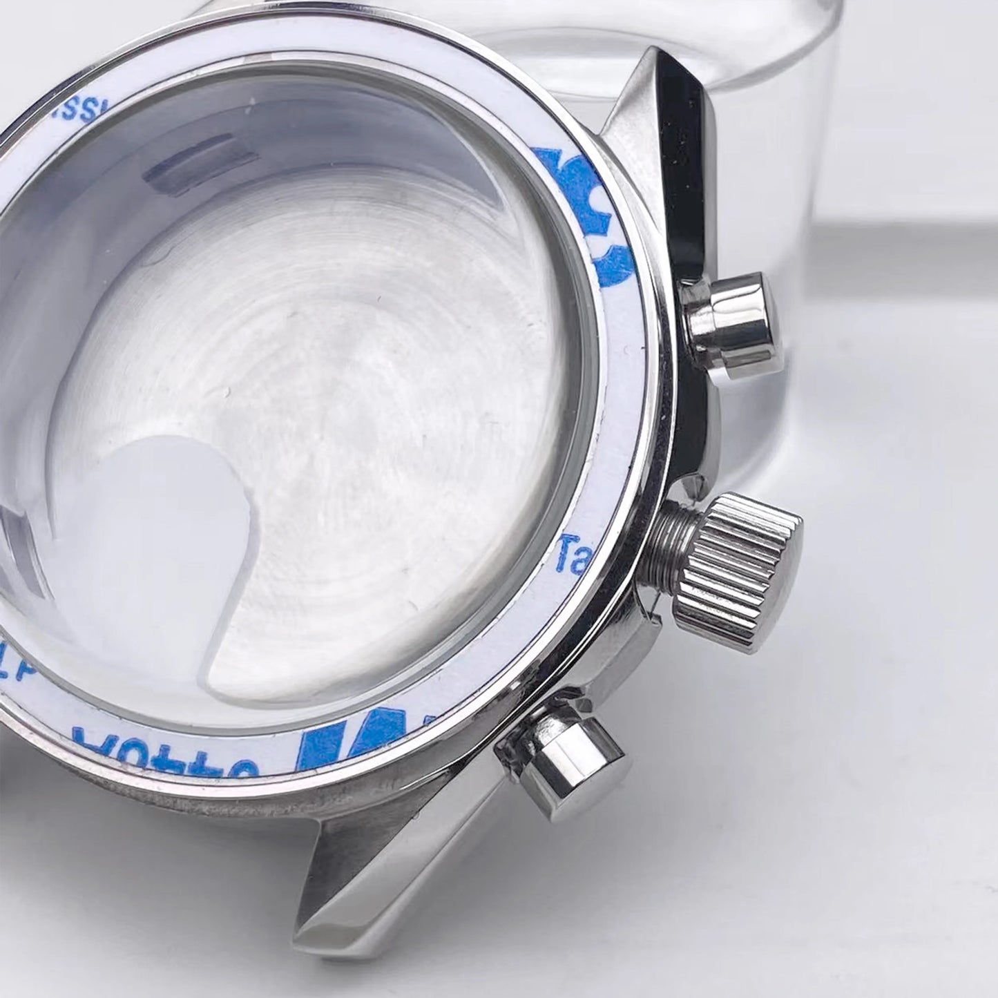 VK63 High Quality 39.7mm Case moonswatch metal case chronograph case Fit Vk63 movement Accessories vk63 Watch Box