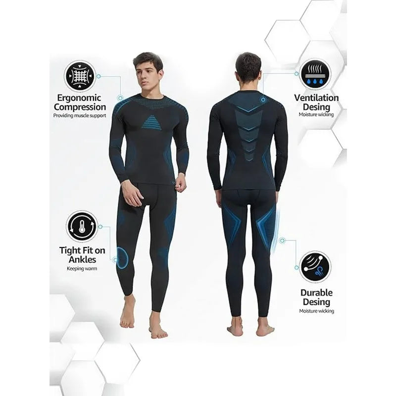 Outdoor Skiing Quick-drying Clothes Running Jumping Skiing Sportswear Moisture-wicking Thermal Underwear Functional Set