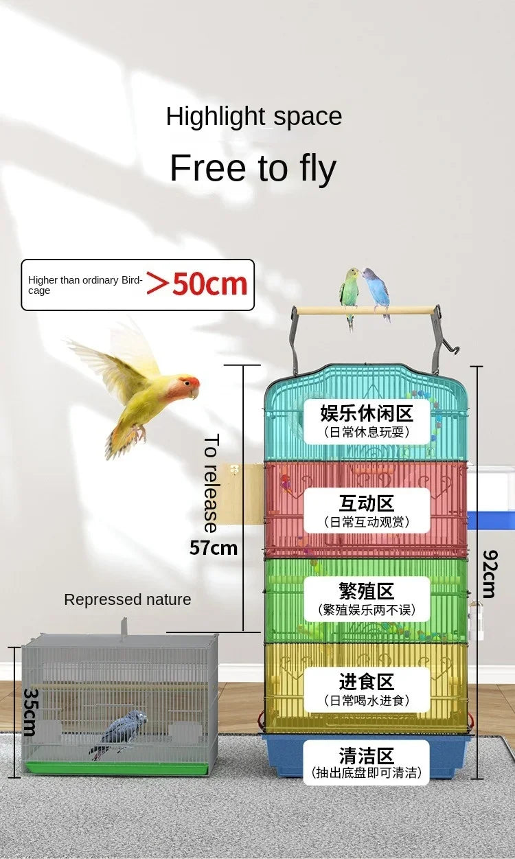 Hut Feeder Nest Bird Cage Parrot Carrier Breeding Villa Home Bird Cage Pigeon Luxury Oiseaux Accessoires Products Pet