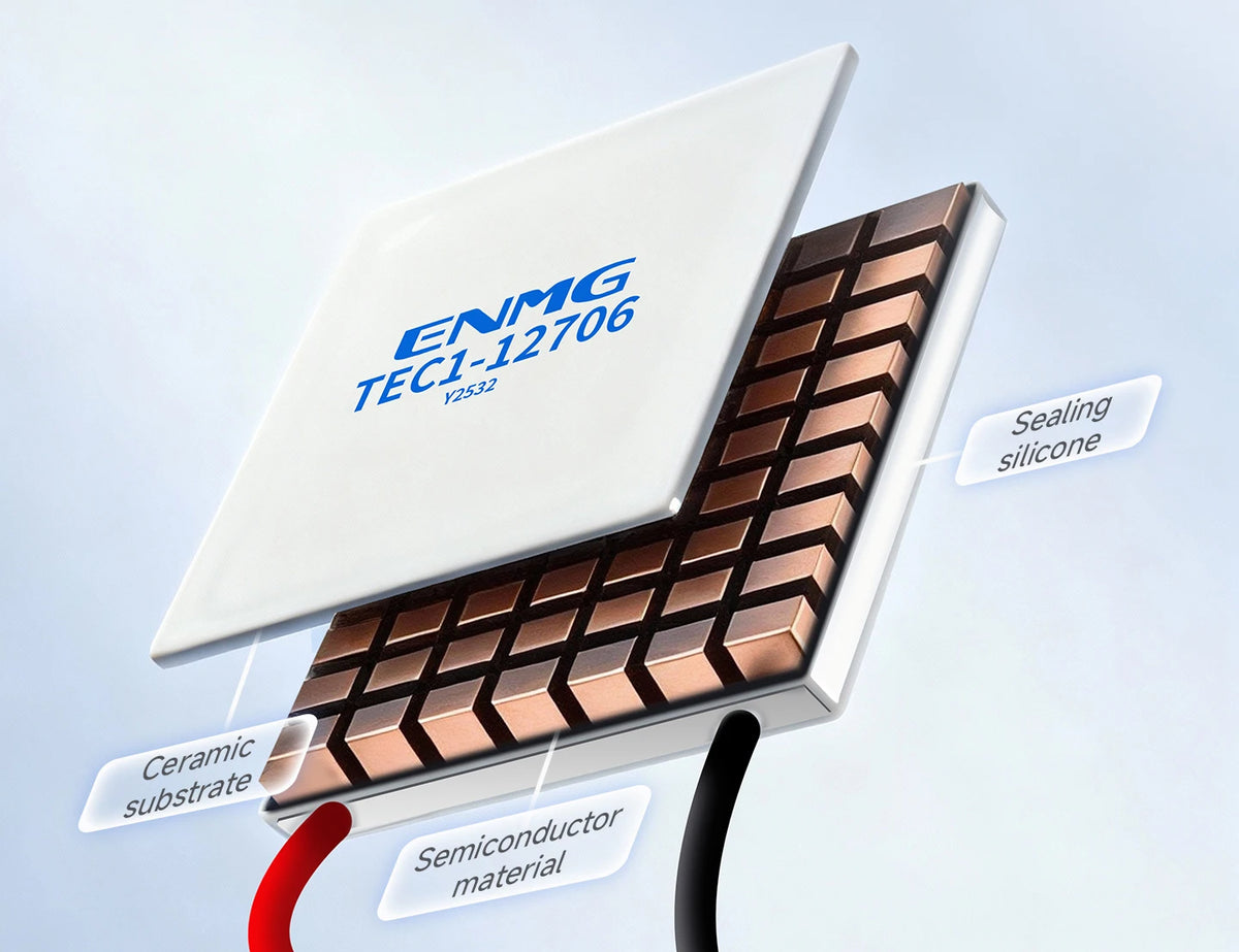 ENMG TEC1-12706 / TEC1-24106 Thermoelectric Cooling Module-12V/24V Peltier Cooler for DIY&Industrial Applications Peltier Effect