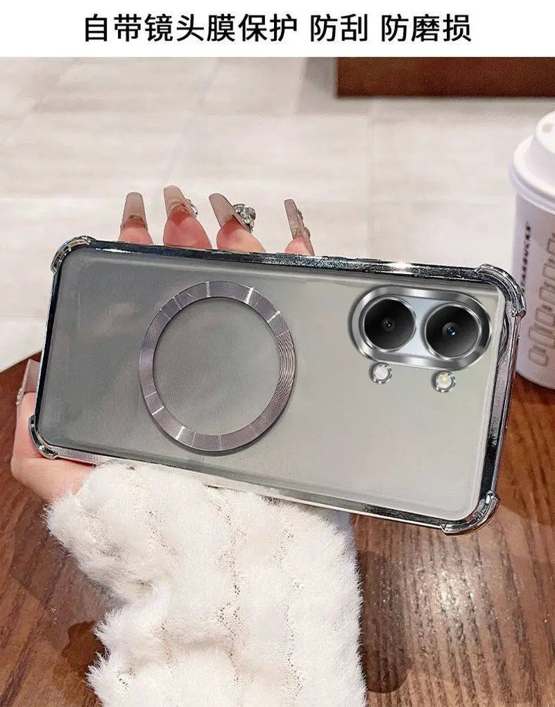 For POCO X8 Pro/X8 Pro Max Case Four-Corner Anti-Drop TPU CD Pattern Magnetic Ring Cover For Xiaomi Poco X8Pro Max Couple Funda
