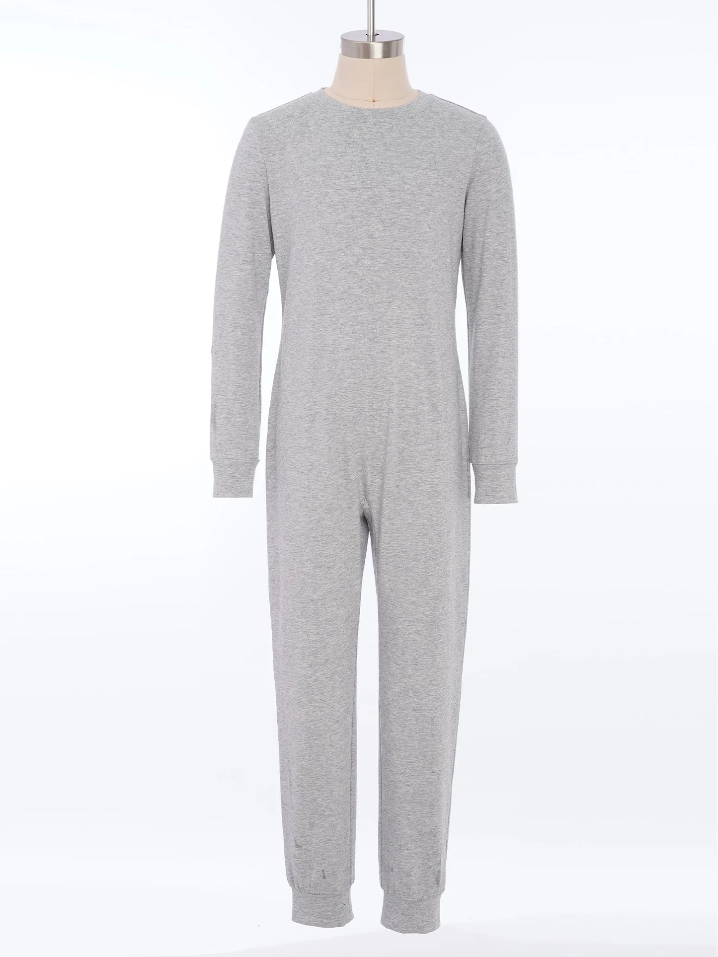Children Special Needs Adaptive Clothing Solid Color Long Sleeve Zipper Back Jumpsuit Cotton Rompers Workout Sports Bodysuit