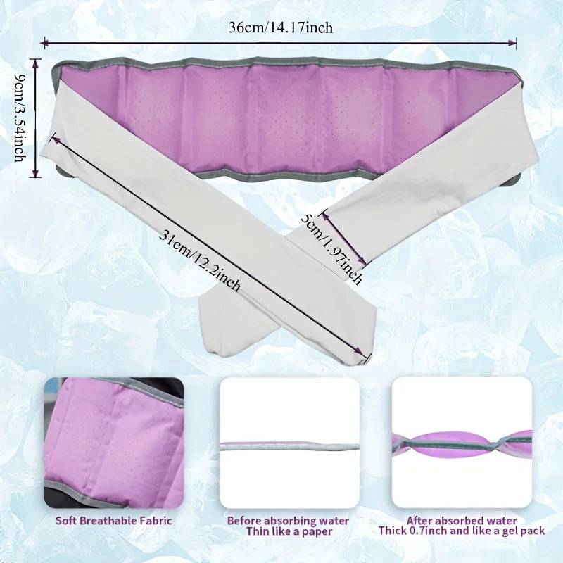 Water-absorbing cooling ice neck towel, the ultimate sports cooling essential