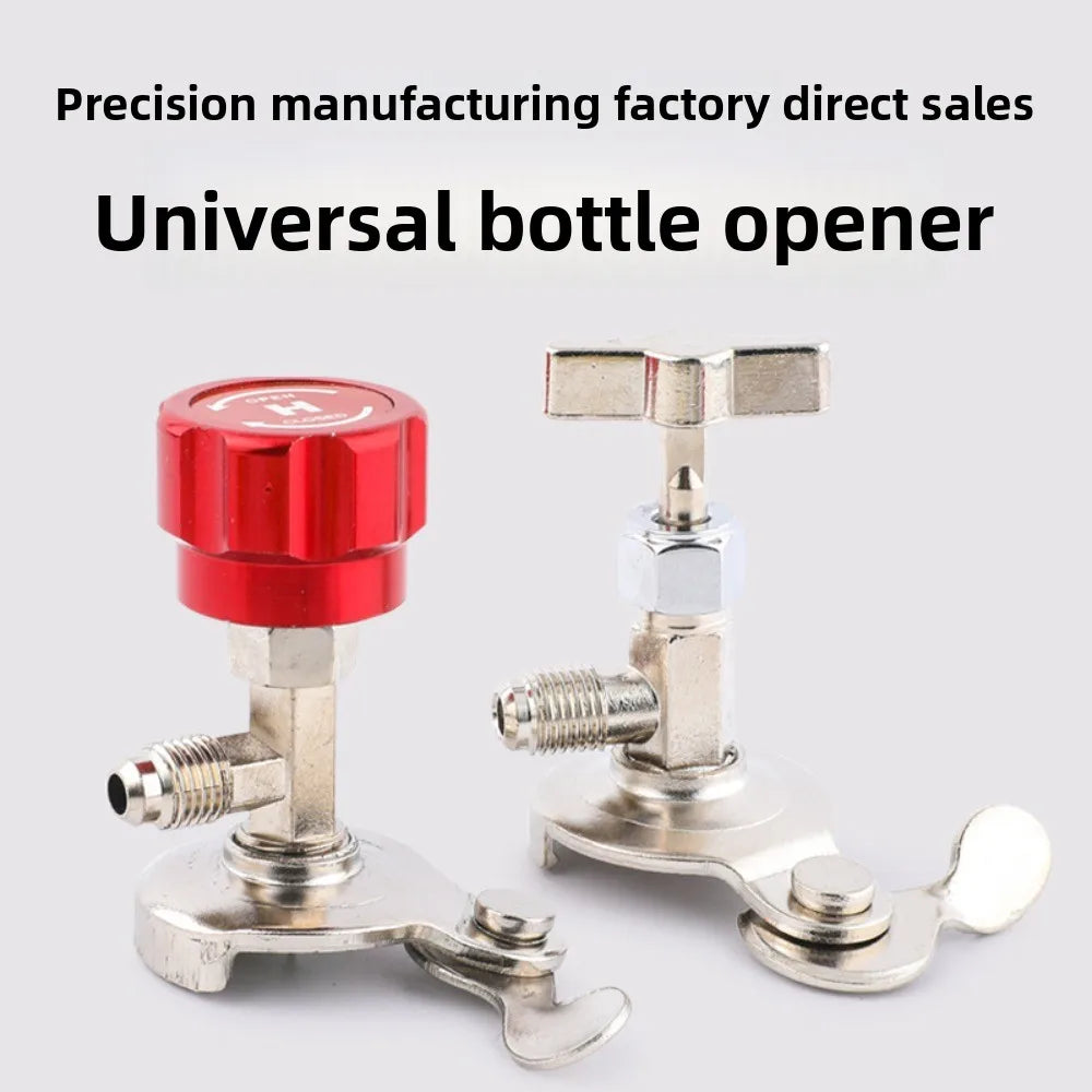 Refrigerant Bottle Opener Air Conditioner Refrigerant Can Tap Valve Bottle Opener Tool Brass Dispensing Valve R410 D4L5