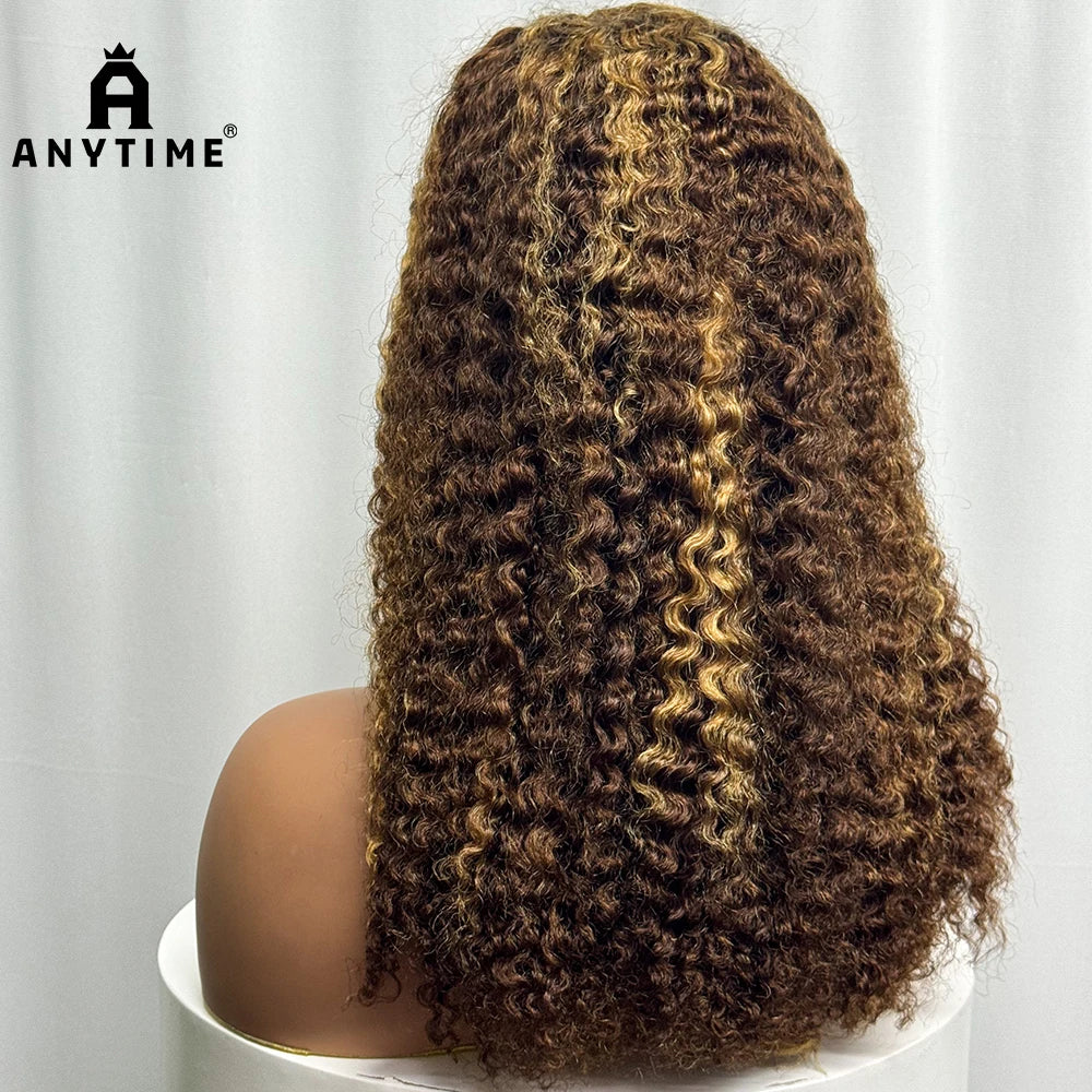 280% High Density Double Drawn Pixie Jerry Curly Water Wave Human Hair Wigs 20inches 13x4 Lace Frontal Human Hair Wig for Women