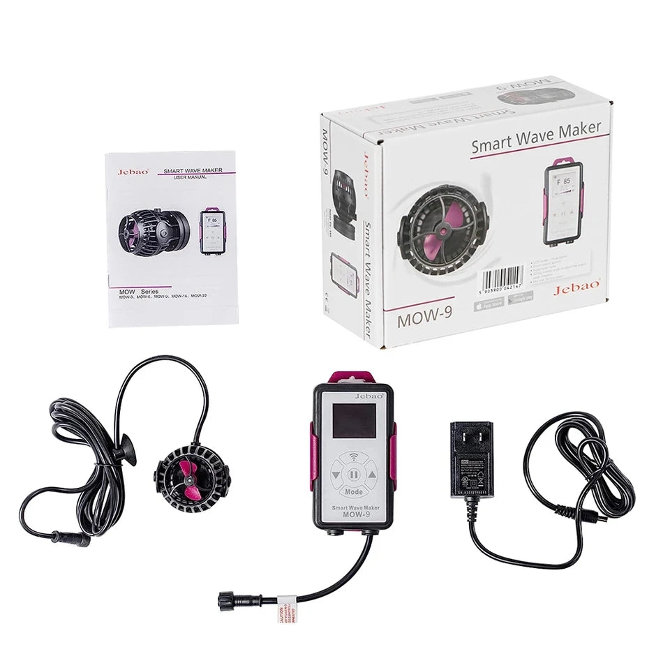 Jebao MOW-3 MOW-5 MOW-9 MOW-16 MOW-22 Series Smart WiFi Aquarium Water Wavemaker Pump with LCD Display Controller for Fish Tank