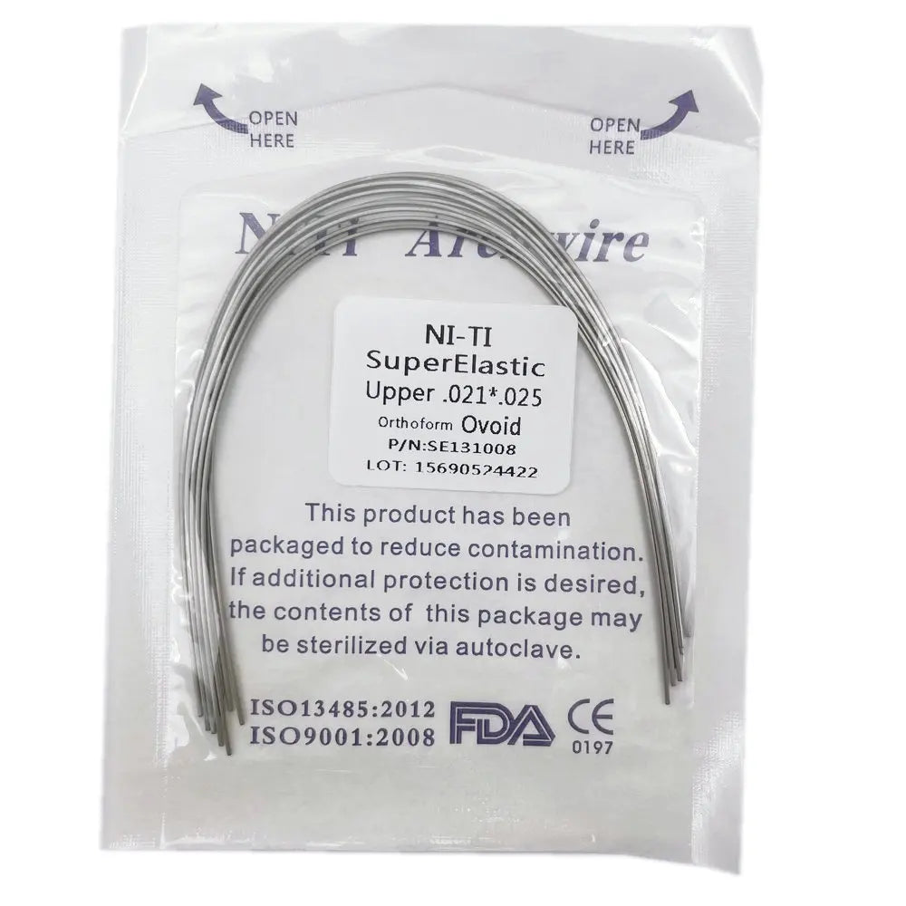 10pcs/pack Orthodontic Dental Super Elastic Oval Form Niti Round/Rectangular Arch Wires Dental Niti Arch Wire Dentist Product