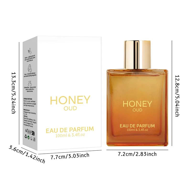 Honey Oud Rose Gourmet Scent Perfume,Women Sweet Warm Eau De Toilette,Lemon/Blackcurrant/Sandalwood/Vanilla Light Fragrance Mist