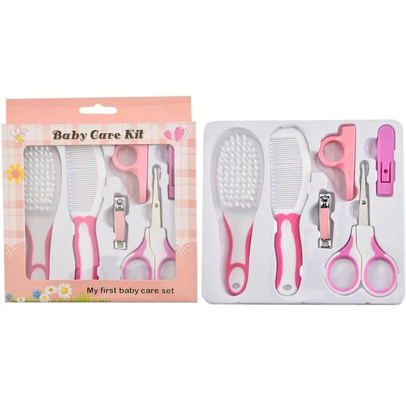 Baby Nail Clipper Care Set Newborn Manicure Set Baby Nail Trimmer Kit Oral Care Hair Brush Comb Professional Nursing Tools