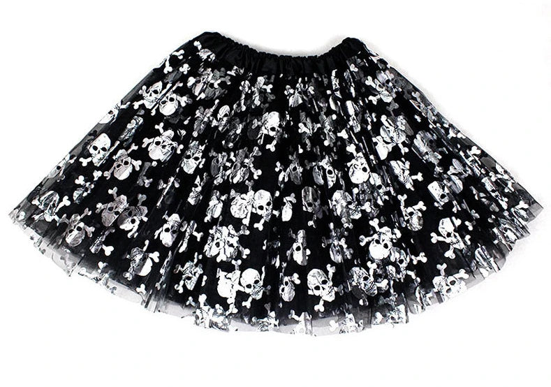 Halloween Girls Tulle Short Tutu Skirt Children Fancy Ballet Dancewear Party Costume Ball Gown Mini Skirt