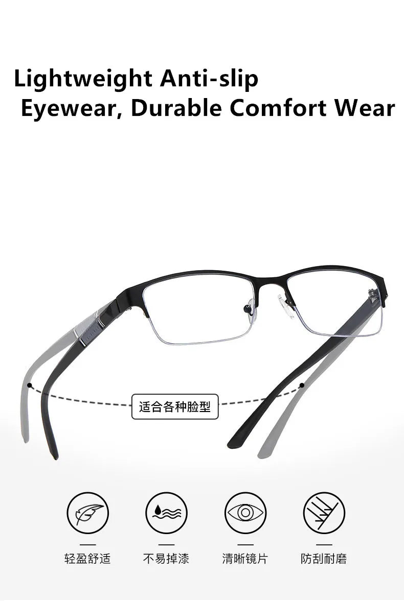 1PCS Progressive Multifocal Reading Glasses 2026New Man Woman Half-Frame Photochromic Reading Eyeglasses Versatile Outdoor Reade