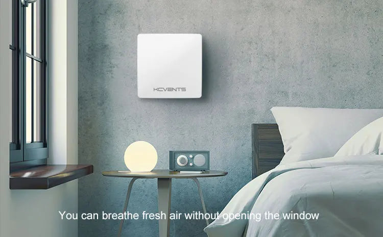 Heat Recovery Ventilator with Ceramic Heat Exchanger, Wall-Mounted Fresh Air System with WiFi/Remote Control for Home, Attic