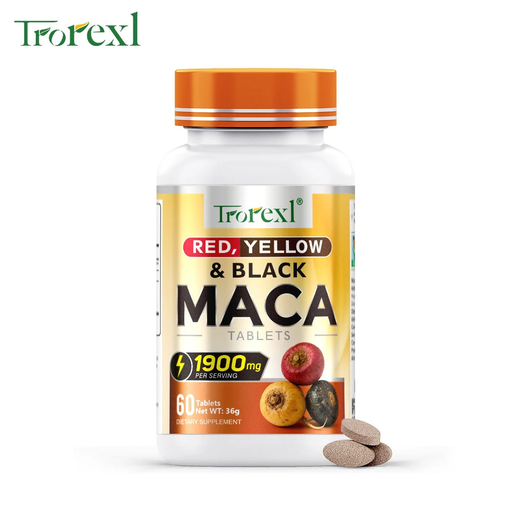 Male-Specific Enhancing Tablets - Premium Tri-Color Maca Root Blend, Self-Confidence Restoration, Stabilize Daily Stamina