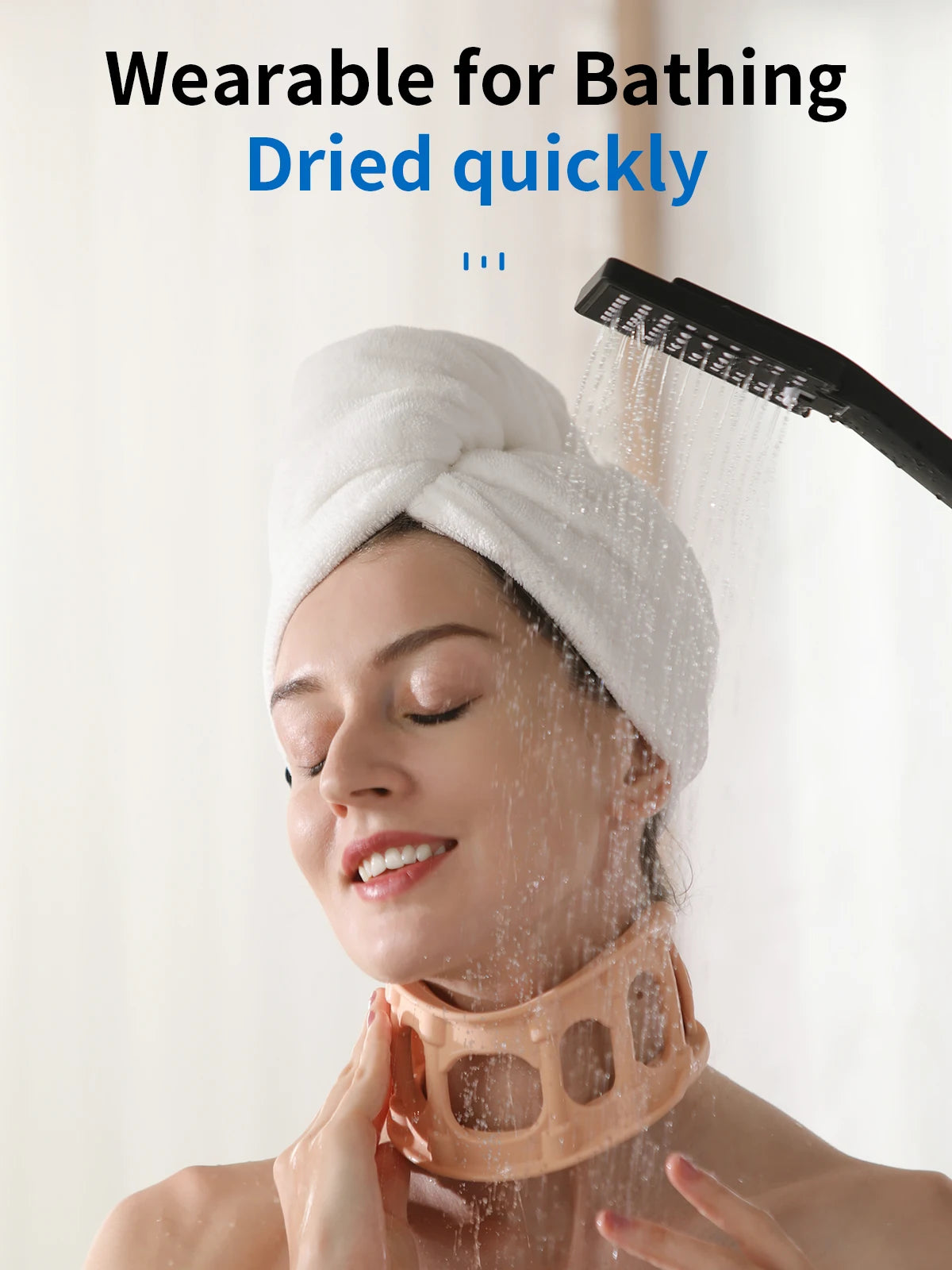 VELPEAU Silicone Neck Brace, Neck Support for Spine Pressure and Posture Correction, Cervical Collar Breathable & Waterproof
