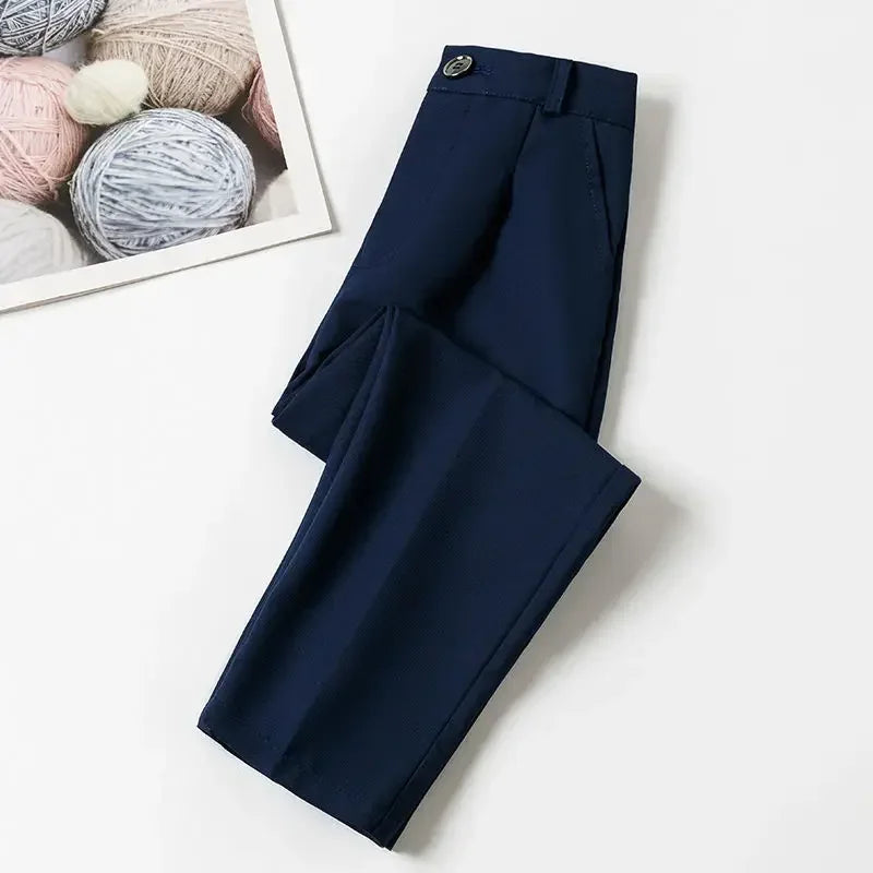 Kids Boys Suit Pants Piano Performance Clothes 2024 New Arrival Children Black Navy Pants Teenage Boys School Plaid Trousers