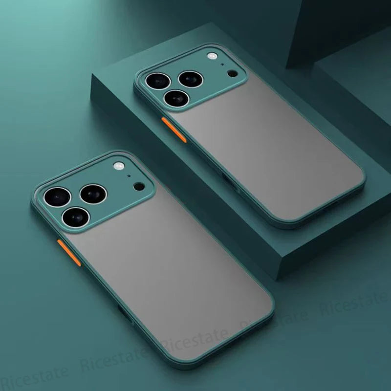 Shockproof Armor Translucent Phone Cases for iPhone 17 Air 17E 16 16E 15 14 13 12 11 Mini Pro Max 6 7 8 Plus X XS XS Max Covers
