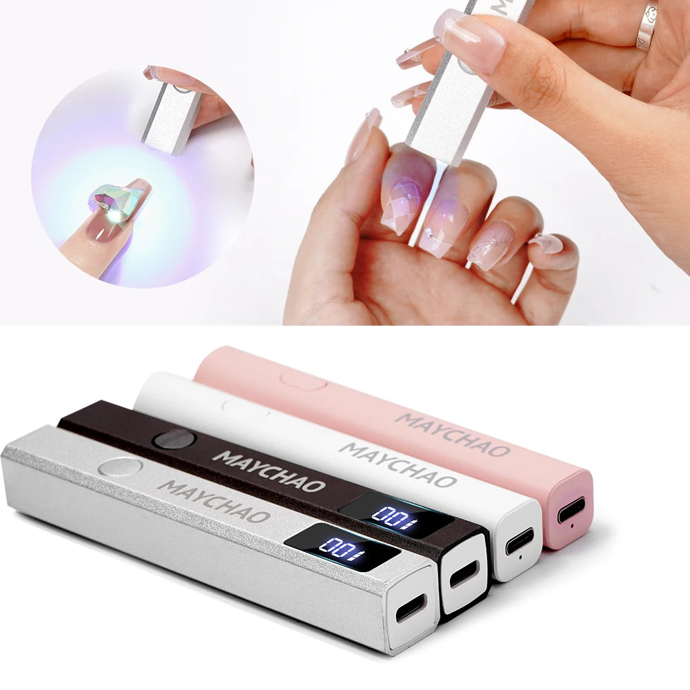 MAYCHAO 1PC Mini LED Light New Nail Dryer Machine For All Gel Nails Flashlight Portability Nail Lamp Nail Art Tools