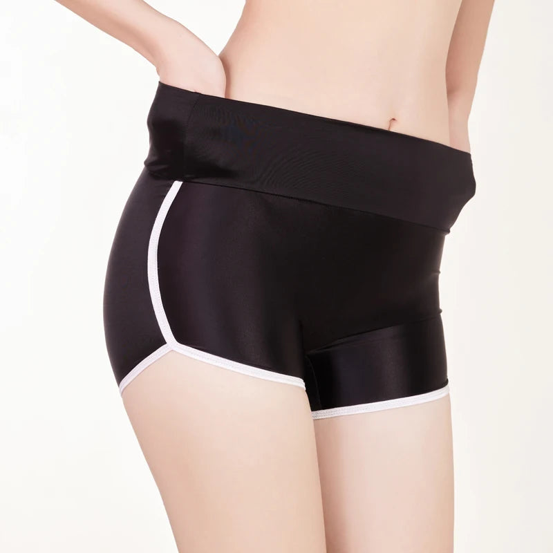 Women Sporty Shorts  Elastic Bodybuild Underwear Hip Lift High Waist Belly Boxers Flat Angle Leggings Sexy Tiny Hot Safety Pants