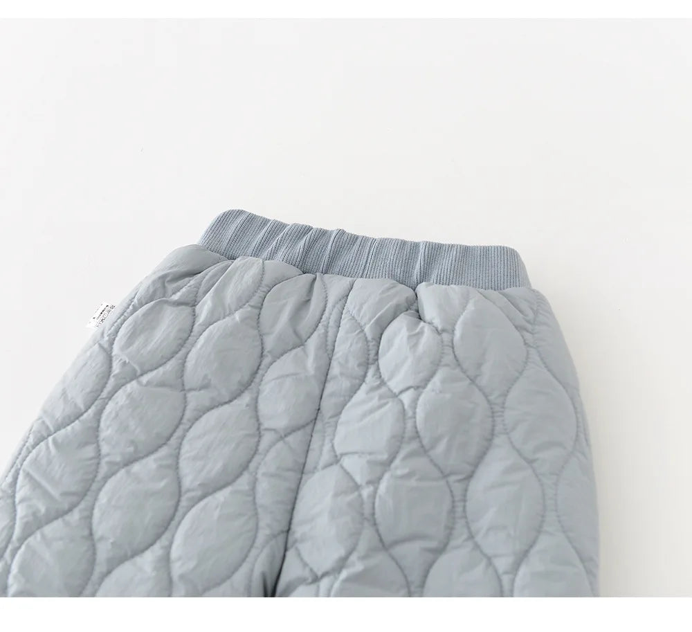 2025 Winter New Baby Warm Clothes Set Boys Girls Cute Lapel Padded Jacket + Pants 2pcs Suit Plus Velvet Thick Infant Outfits