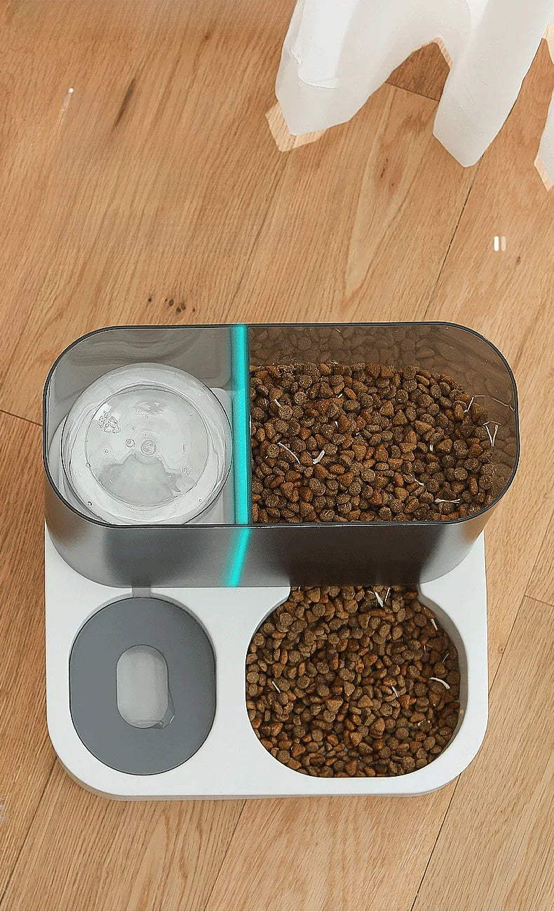Automatic Dog Water Feeder Integrated Large 2.8L Capacity Transparent Visual Food Storage Bowl Pet Dog Cat Bowl