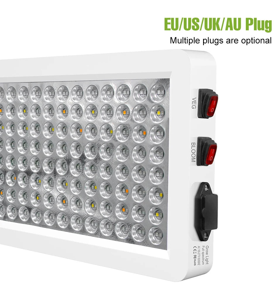 600W LED Grow Lights Full Spectrum Plant Cultivation Lamp 220V Indoor Greenhouse Tent Hydroponics Succulent Vegs Fill Lighting